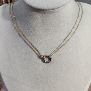Two Tone Stainless Steel Layering Necklace